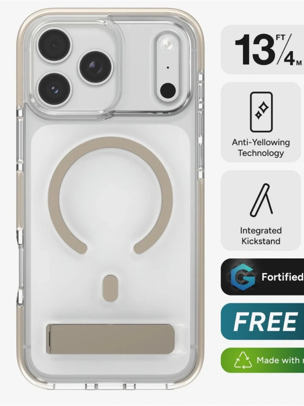 iPhone 17 Pro Max Santa Cruz C Snap Zagg crystal palace with kickstand Case